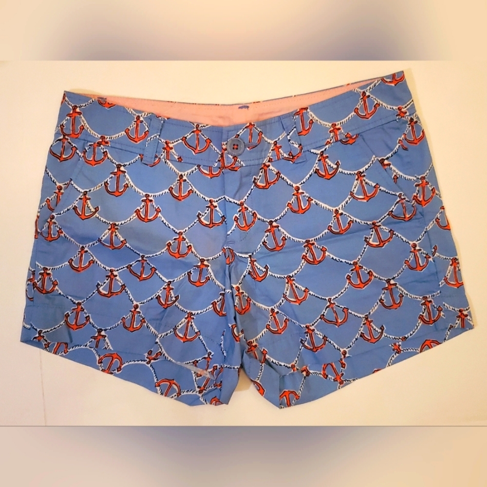 Lilly Pulitzer Callahan Shorts Anchors Away Size 2 Red White & Blue 4th of July